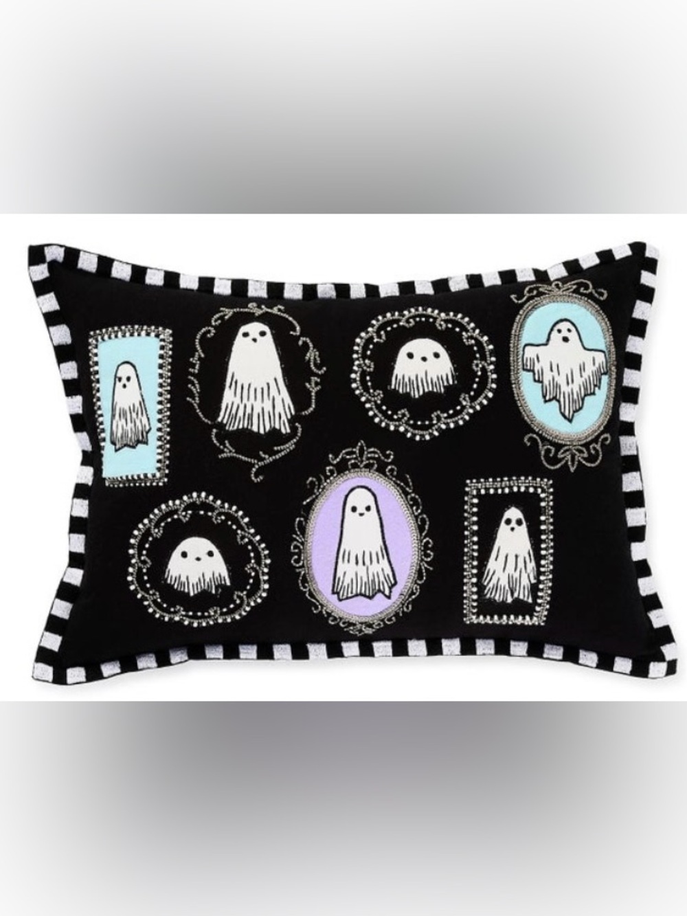 MacKenzie-Childs Ghost Family Portraits Throw Pillow - Thumbnail 5